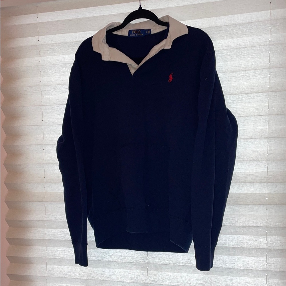 Polo by Ralph Lauren Men's Dark Blue V-Neck Sweater